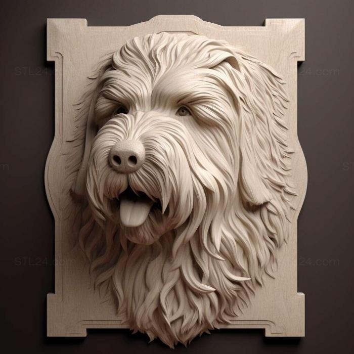 Nature and animals (Komondor dog 2, NATURE_718) 3D models for cnc